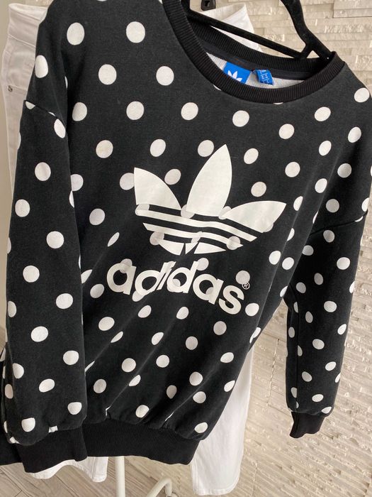 Adidas bluza viral kropki groszki grochy black