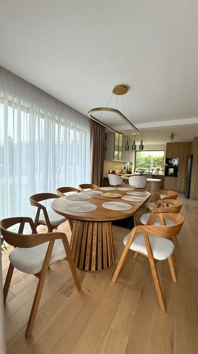 Stół okrągły dębowy metalowa noga 120- 220cm! rozkładany producent