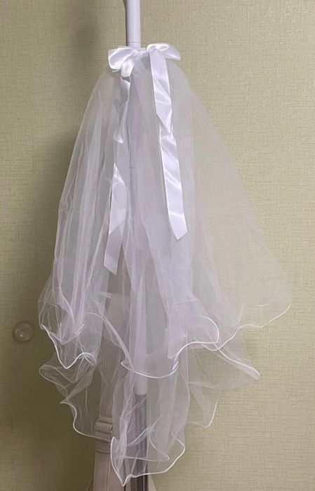 Фата айвори на свадьбу, девичник