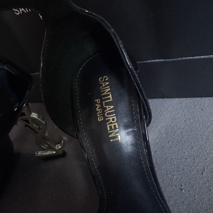 Szpilki Ysl High Heels Gold & Black Premium