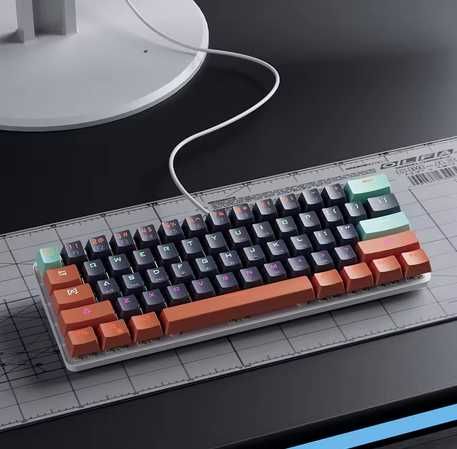 Механічна клавіатура [61-key] RGB-підсвітка / червоні світчі / хотсвап
