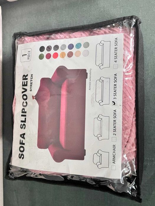 YSTELLAA Elastyczny pokrowiec na sofę 3-osobową