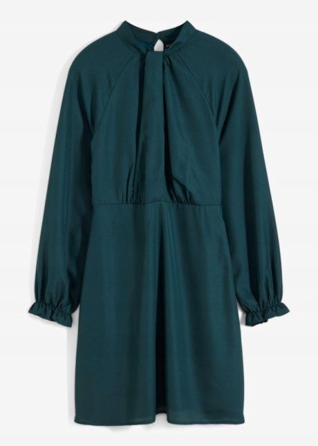 B.P.C sukienka ciemnozielona efektowna r.46