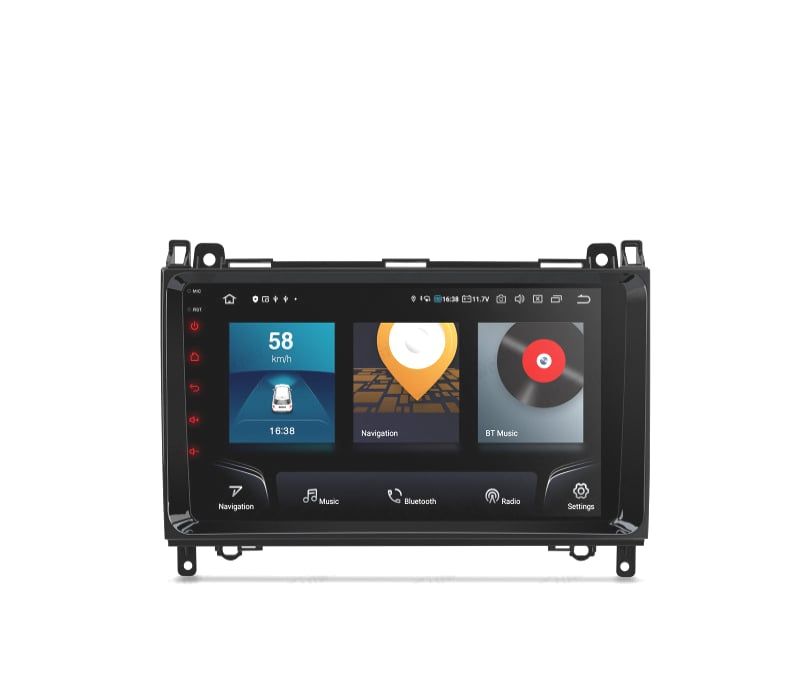 RÁDIO GPS ANDROID 13 MERCEDES-BENZ W639 9" QUALCOMM SNAPDRAGON 665