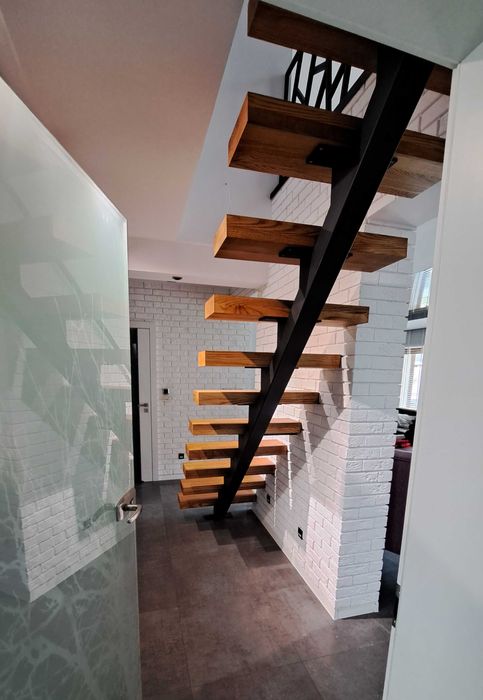 Stopnie 8cm! Schody stal drewno szkło loft zabiegowe trepy barierki