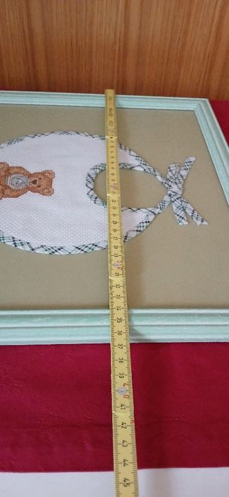 Quadro bordado á  mão,  antigo