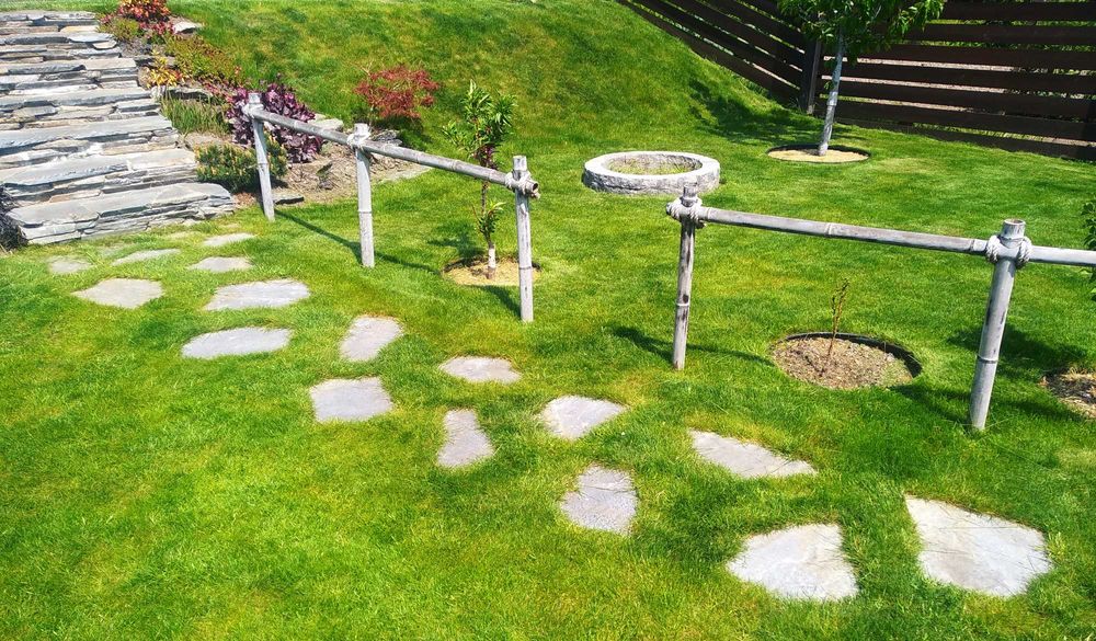 Ландшафтний дизайн, посів газону, стрижка газону, газон, косіння трави