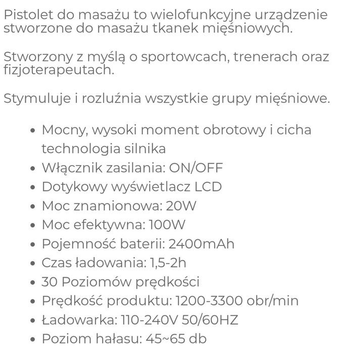 Pistolet do masażu Hool Me nowy w etui