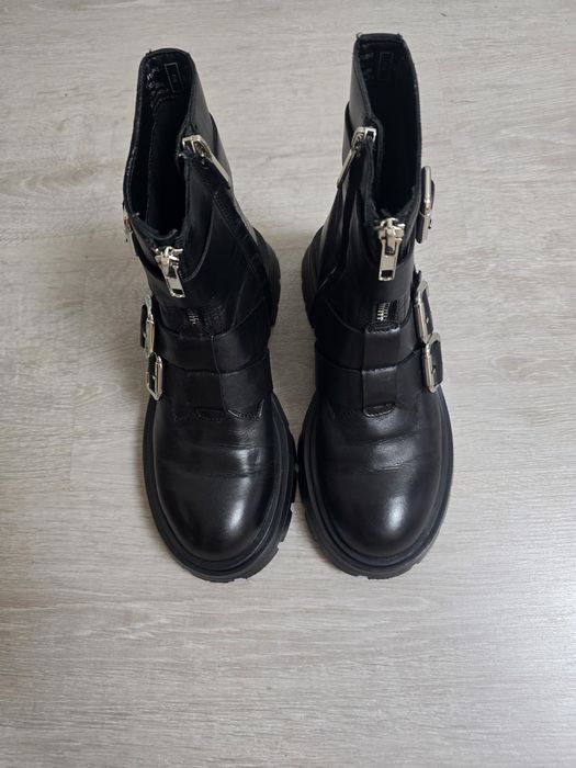 Сапоги,Ботинки деми,кожа zara