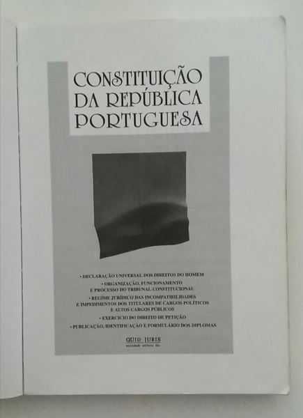 Livro: Constituição República Portuguesa (Portes incluídos)