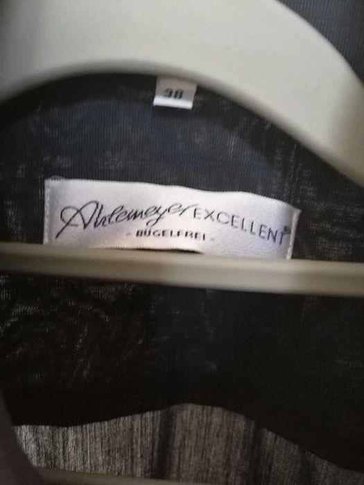 Ahlemeyer Excellent koszula ciemny szary krótki rękaw 38/M