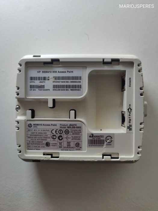 Wireless e cabo do access point HP