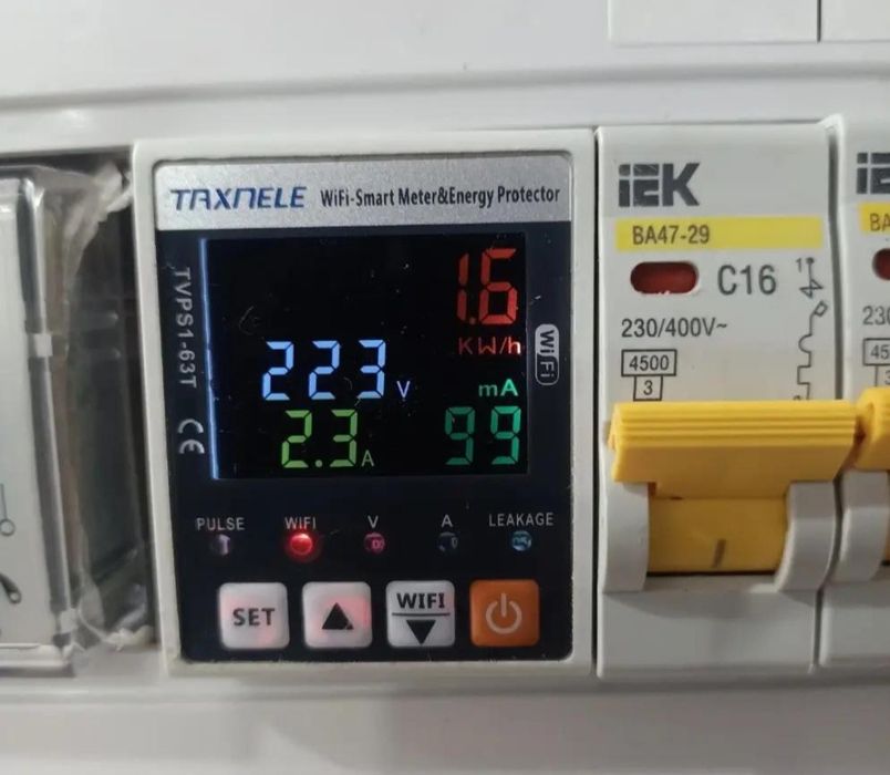 Розумне WiFi реле напруги Taxnele 63A Tuya