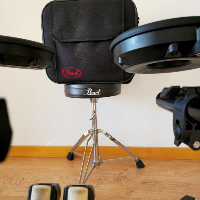 Bateria Eletrónica Roland TD-1DMK + Pedal Duplo Pearl Eliminator + Banco (Como Nova)