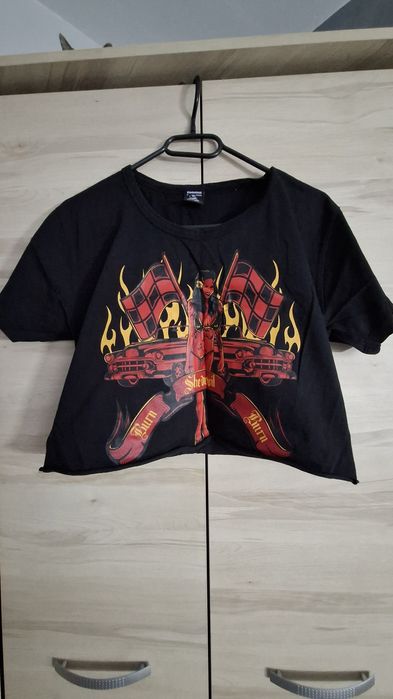 Koszulka crop top vintage grunge alt emo goth