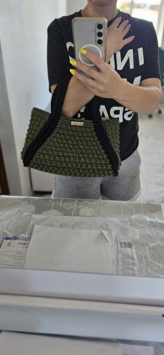 Сумка з шнура вязана ручна робота