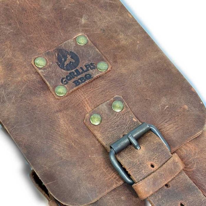 Набір шампурів у чохлі зі шкіри Український герб BS61 Шампура в чехле