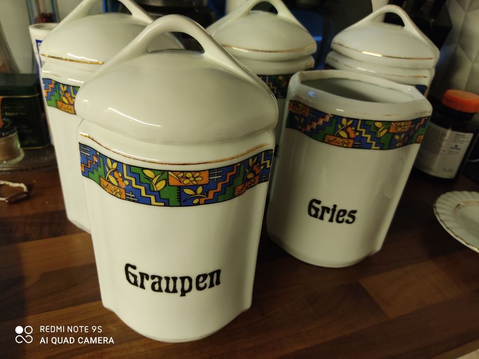 Pojemniki kuchenne stara porcelana