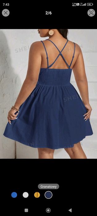 Granatowa letnia sukienka 2XL