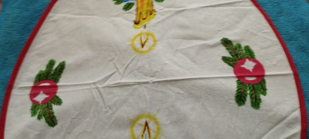 Serweta owalna świąteczna Boże Narodzenie bawełniana.