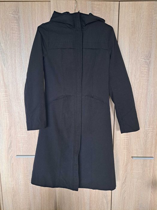 Czarny płaszcz damski H&M r. S/M