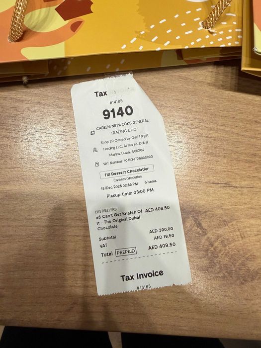 Oryginalna dubajska czekolada Fix Dessert Chocolatier