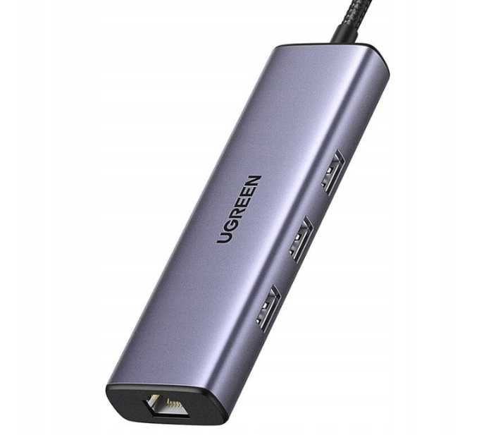 UGREEN adapter hub USB-C6w1 do3x USB A 3.0HDMI 4K RJ45 LAN 1Gb PD 100W