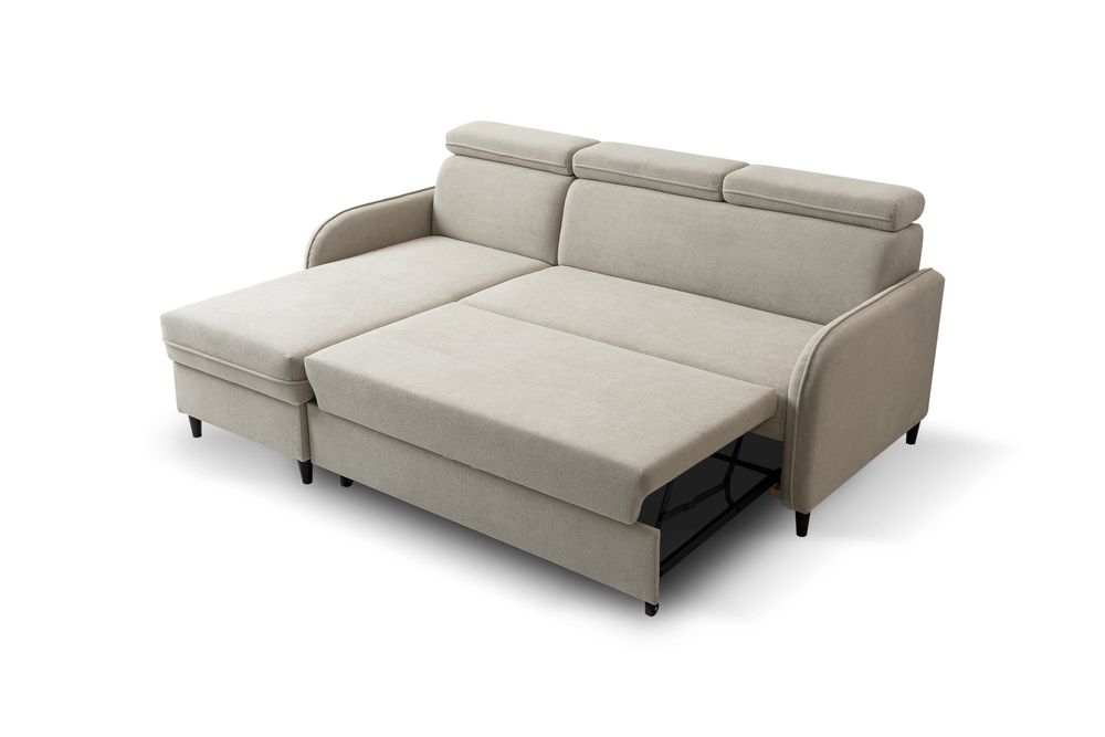 Narożnik BOHO 220x165 - funkcja spania, pojemnik, ruchome zagłówki