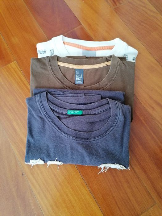 3 t-shirts da marcas  (Nike/ Benetton/Zara)  Tam. 12/13