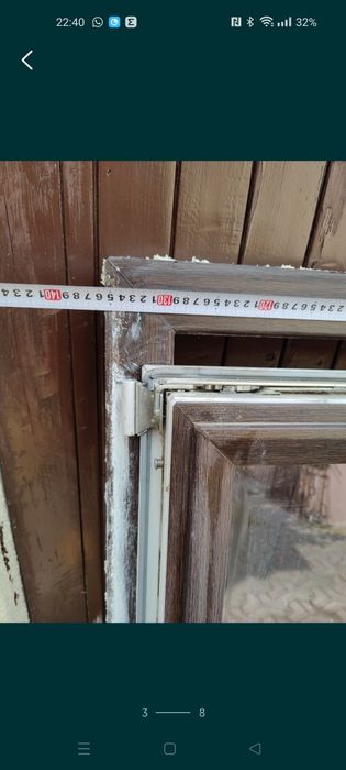 Okno PCV brazowo biale wymiary 145x135