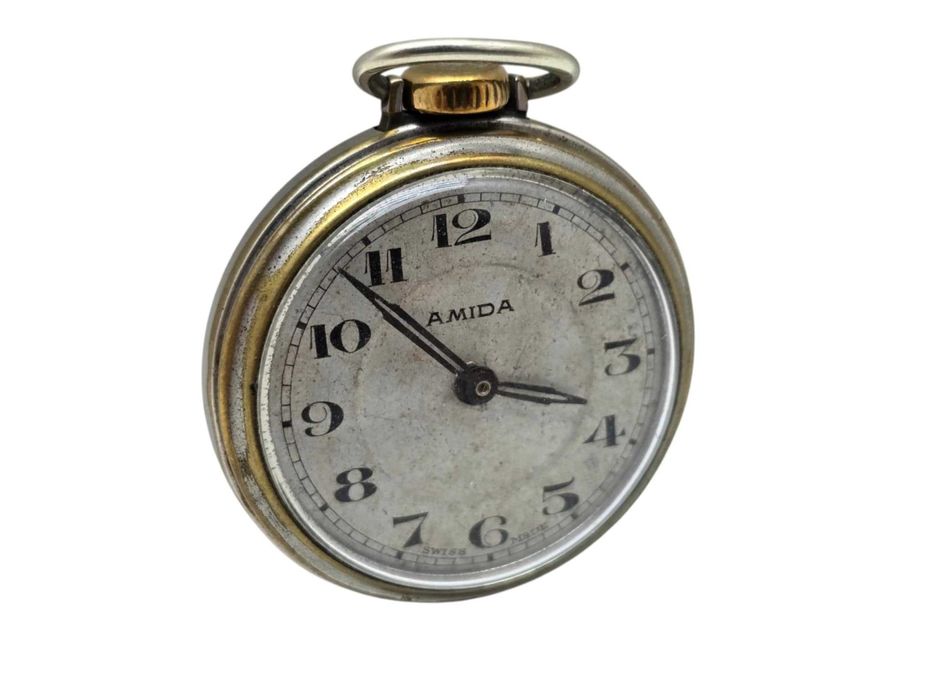 Stary zegarek kieszonkowy Amida - Swiss Made - ANTYK