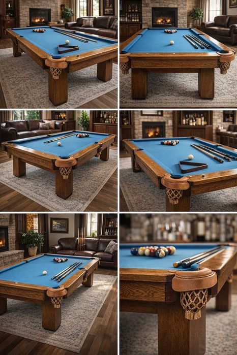 Bilard stół DREWNIANY kamień skóra jak nowy gwarancja DOWÓZ pool do św