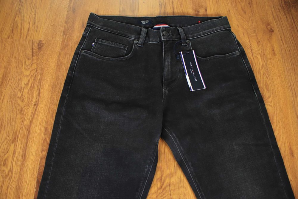 Spodnie Tommy Hilfiger r. 30/32 szare jeans męskie bawełniane nowe z metką
