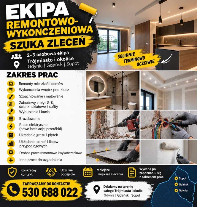 Ekipa remontowo-wykończeniowa (Gdynia-Sopot-Gdańsk)