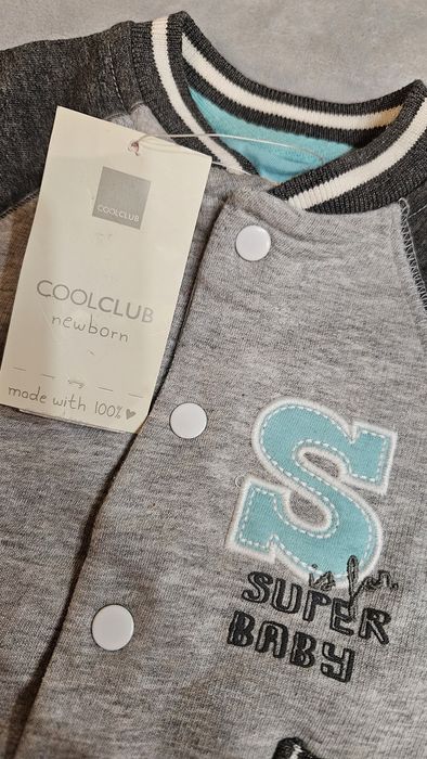 Pajacyk 56 dresik bluza dres cool club newborn next