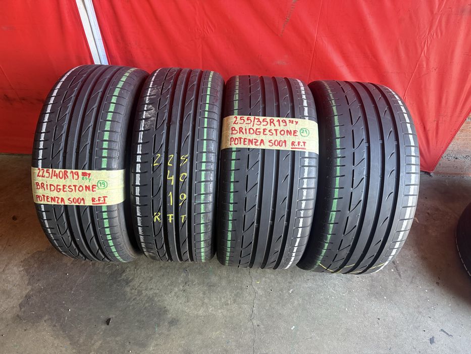Pneus RFT 225/40/19 +255/35/19 Bridgestone todos Iguais Impecaveis