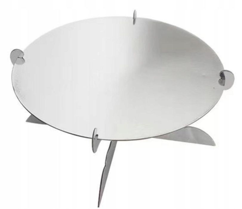 Patera na ciasto mufinki tort stojak dekoracja 30 cm srebrna