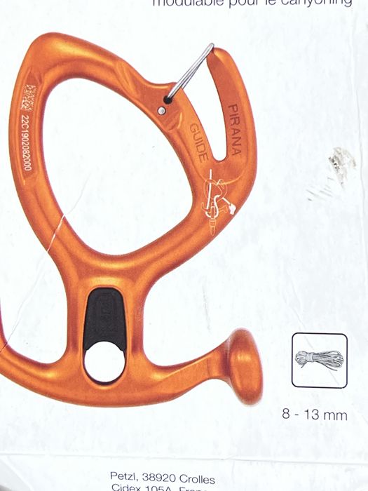 Petzl PIRANA GUIDE - Descensor Canyoning (NOVO na Caixa)