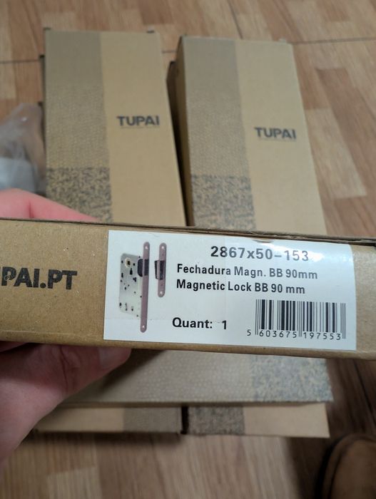 Fechadura magnética Tupai Ref 2867 Preto pérola (ref. cor 153 )