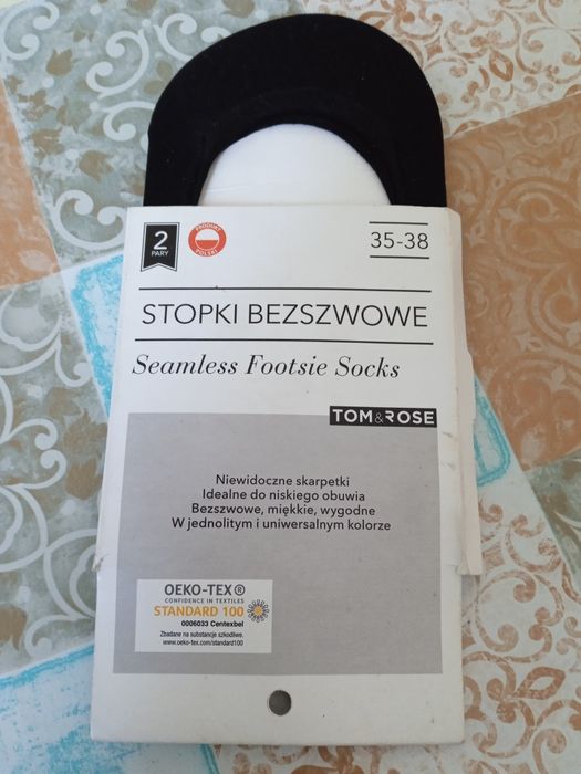 (4) 2 pary Nowe stopki bezszwowe rozmiar 35-38