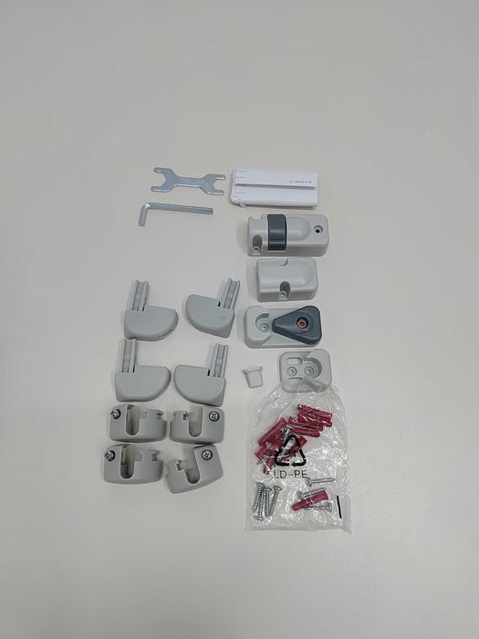 Barierka na drzwi, schody Safety 1ST przykręcana biały (D28)