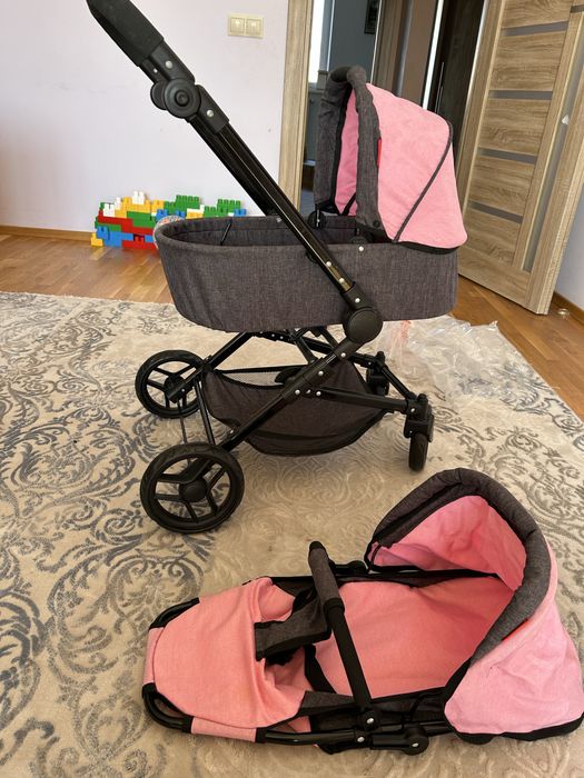 Коляска для ляльки 3 в 1 Carrello Magia 9636 pink