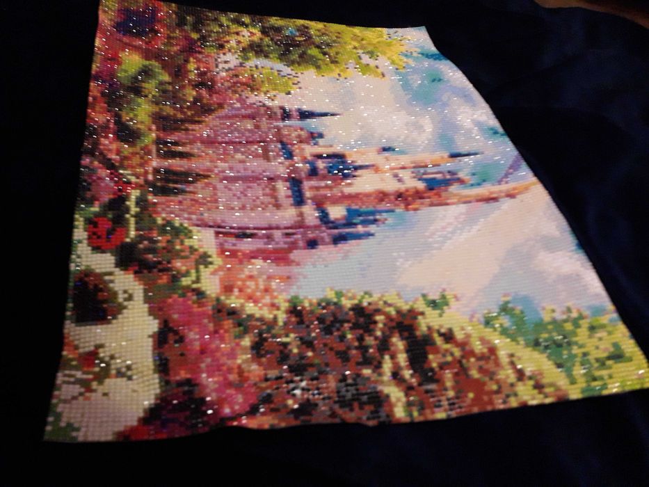 obraz haft diamentowy  Zamek