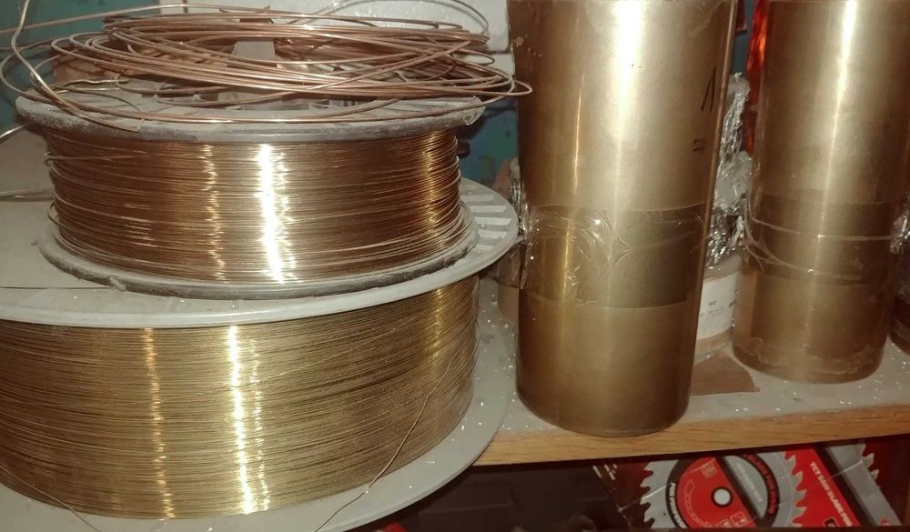 Латунь, бронза. Круги, шестигранники, листи, стрічки.