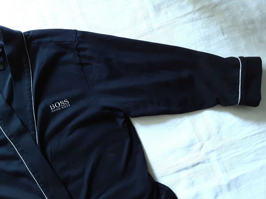 S Hugo Boss męski szlafrok granatowy