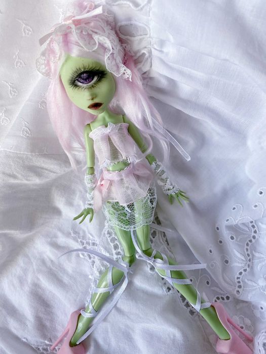 monster high lalka create a monster cyklop g1 ooak custom repaint