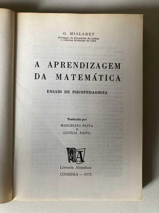 A Aprendizagem da Matemática, de G. Mialaret