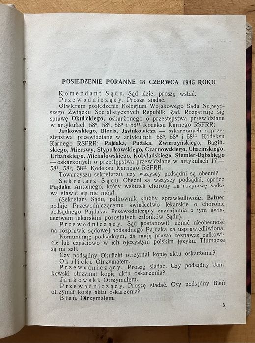 Sprawozdanie Sądowe w sprawie Organizatorów,Kierowników i Uczest…