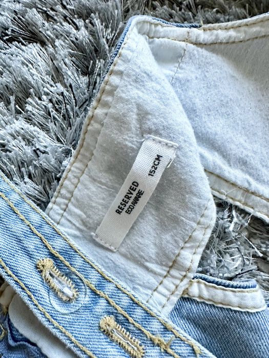 Reserved ogrodniczki z wycięciami ekstra jeans 152
