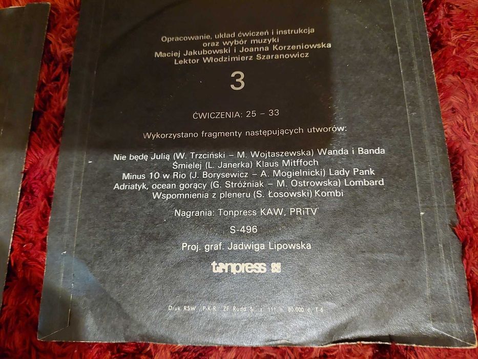 Mała płyta winylowa / Aerobik / mały winyl ( 3 winyle)